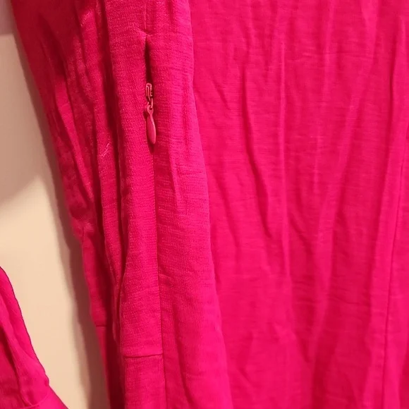 P.5 Anthropologie Gina Keyhole Moulinette Soeurs Bright Pink  Dress Size 14 - Picture 6 of 6